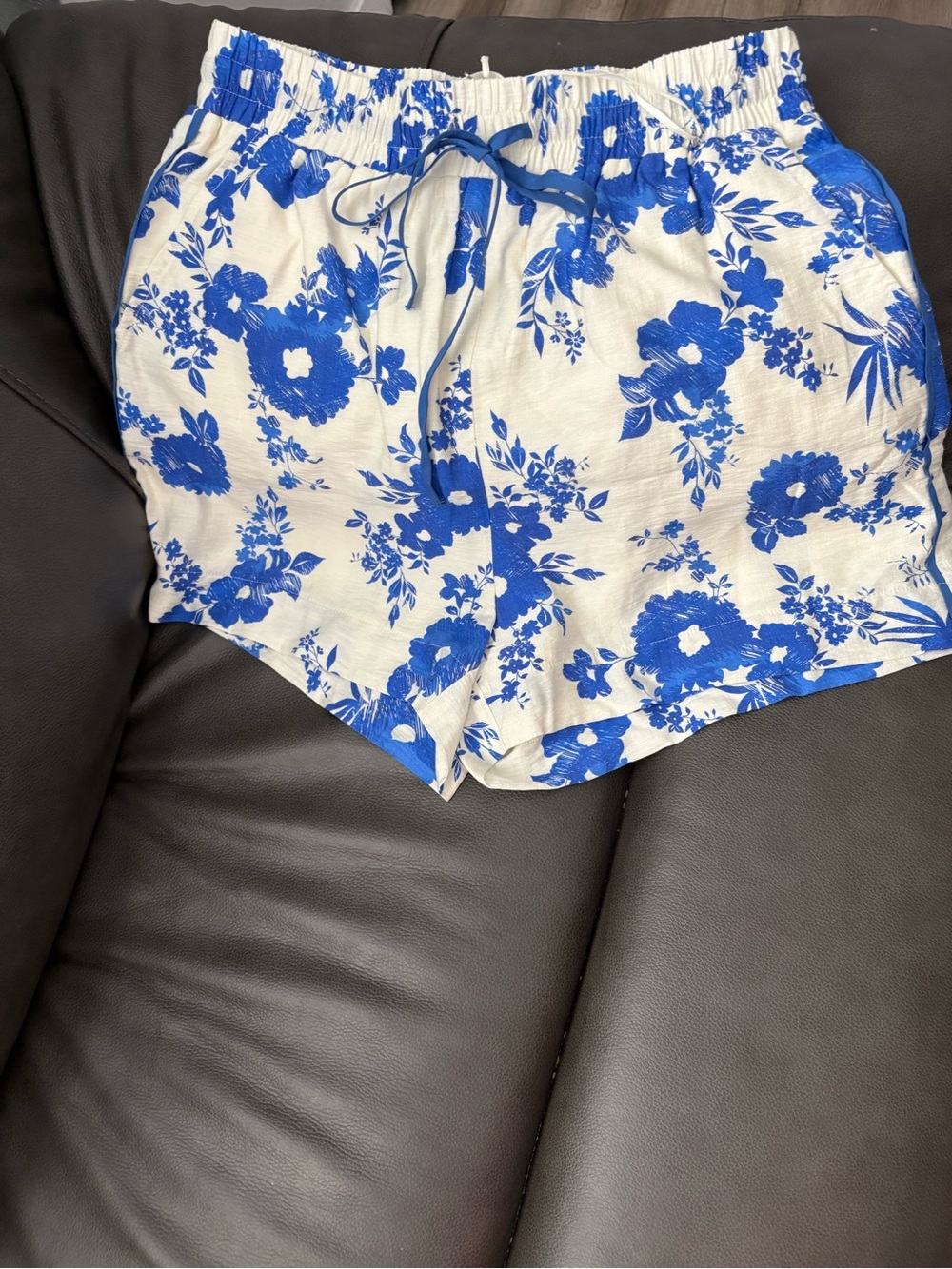 ❤️NEW entró  Blue Floral Drawstring Women's Shorts